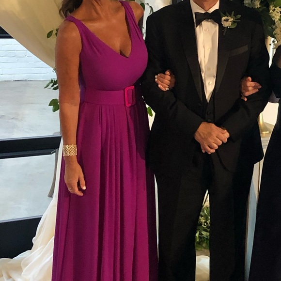 Badgley Mischka belted maxi dress, size 2 Prom dress - Picture 5 of 5